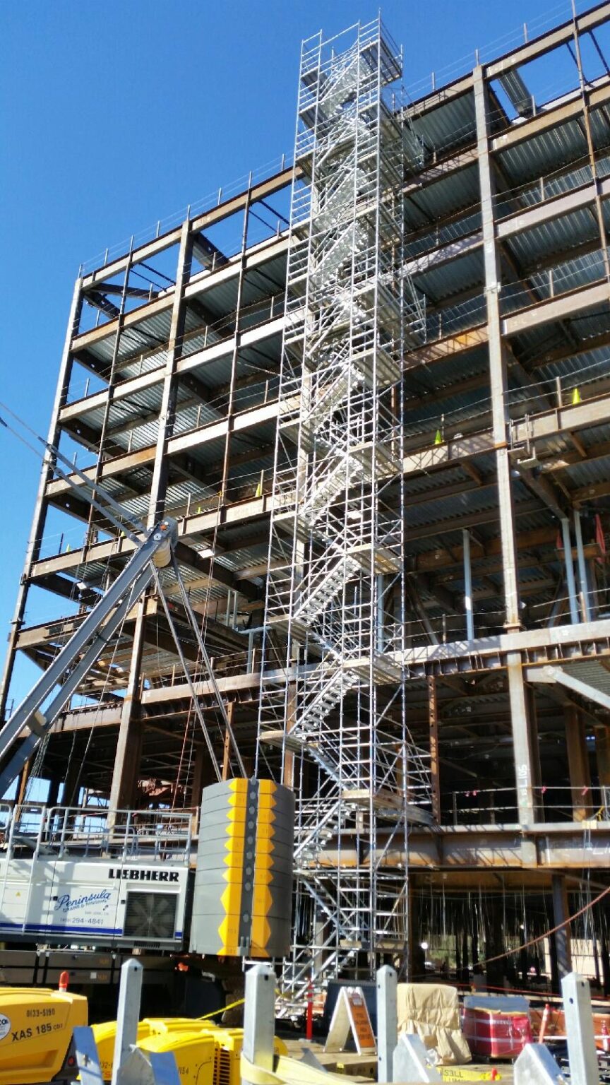 Stair Tower Scaffold by Major Scaffold Los Angeles Major Scaffold, Inc.